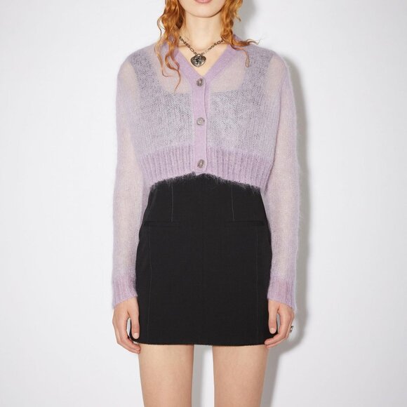 Acne Studios - Mohair Blend Cropped Cardigan - Picture 2 of 3